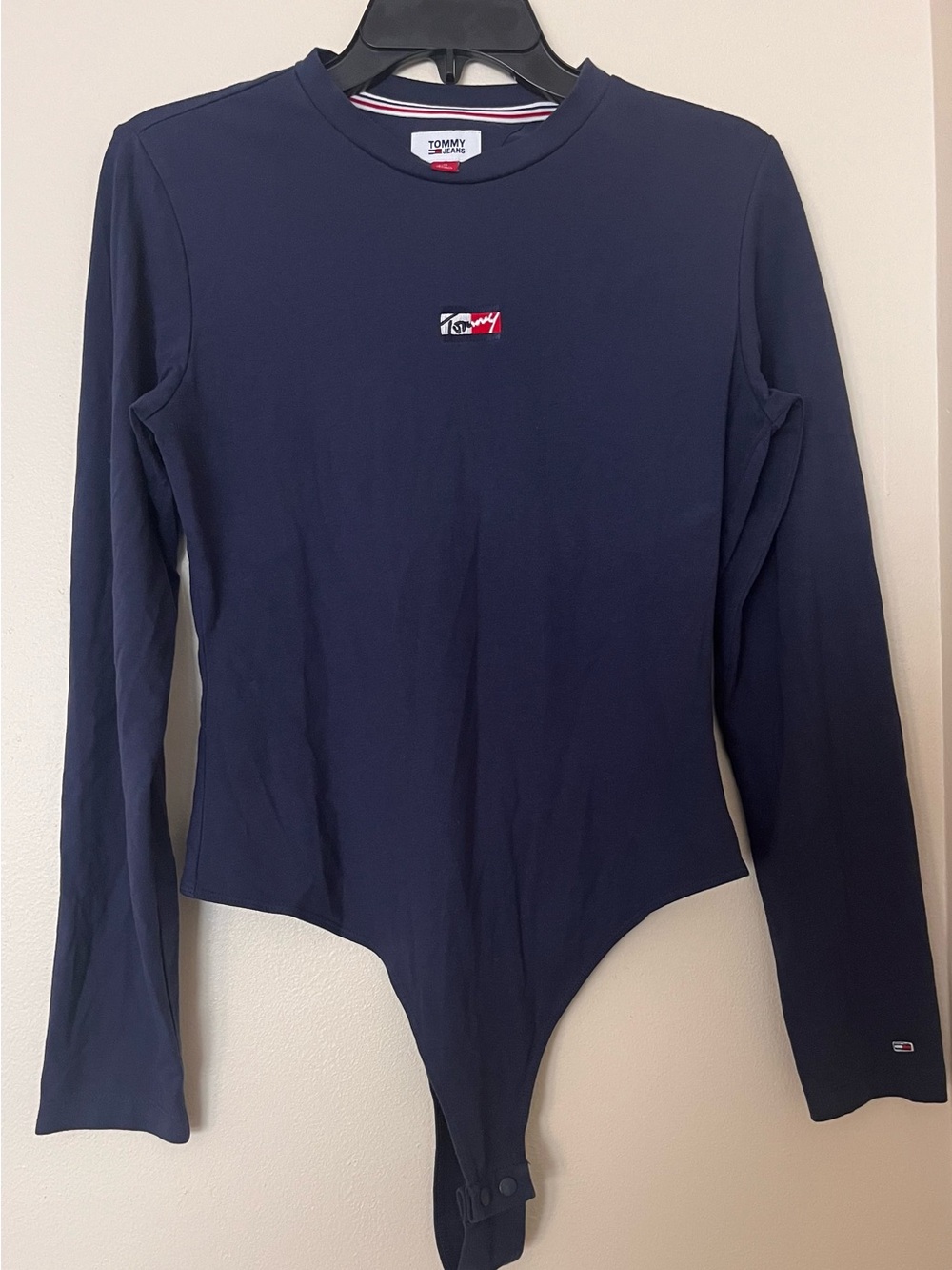 Tommy Hilfiger Navy Long-Sleeve Crewneck Bodysuit